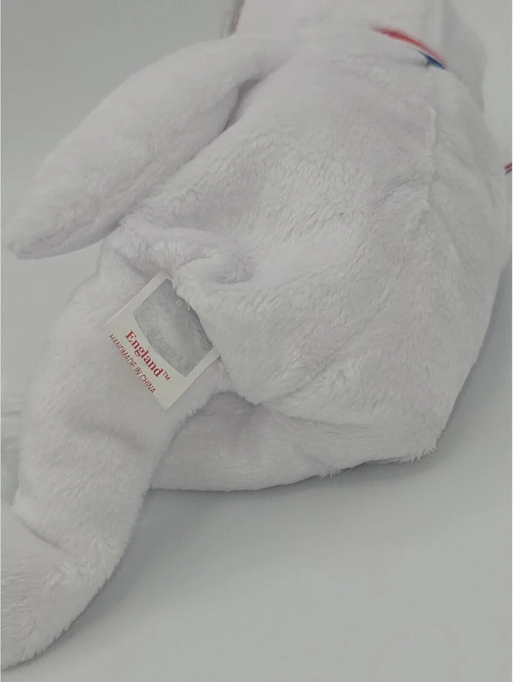 Ty Beanie Baby England Bear White St George Cross w tags